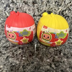 (2) Cocomelon Number Surprise Mystery Ball - Red Yellow - NEW